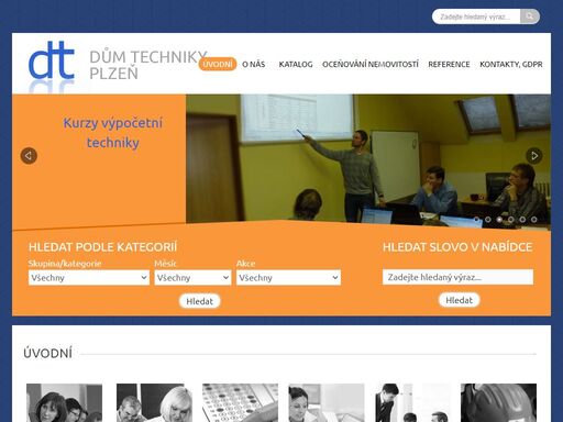 semináře a profesní vzdělávání, rekvalifikace a zkoušky kvality zajišťuje dům techniky plzeň.