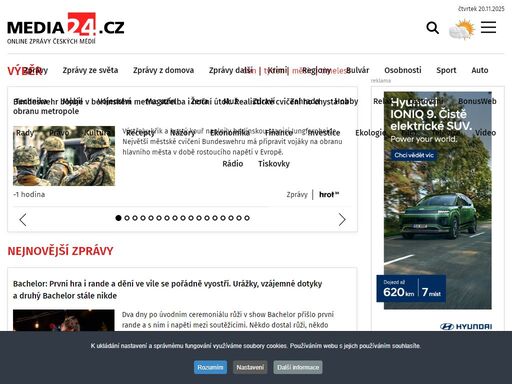 hledáte nejnovější zprávy, novinky a aktuality z čr? klikněte na media24.cz!