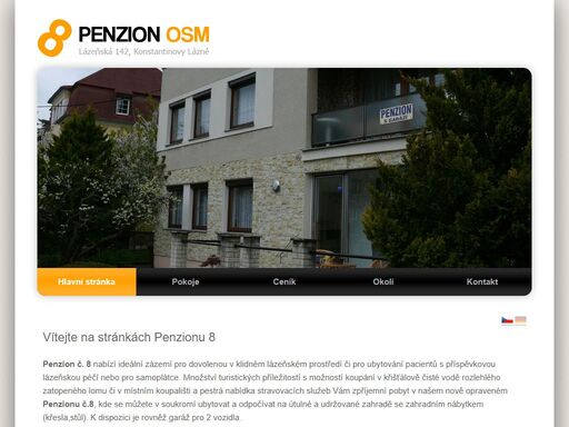 penzion číslo 8 nabízí ve svých zrekonstruovaných prostorách výborné zázemí pro návštěvníky konstantinových lázní.