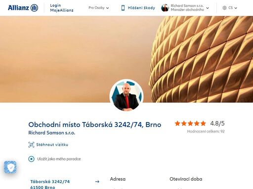 obchodní místo táborská 3242/74, brno