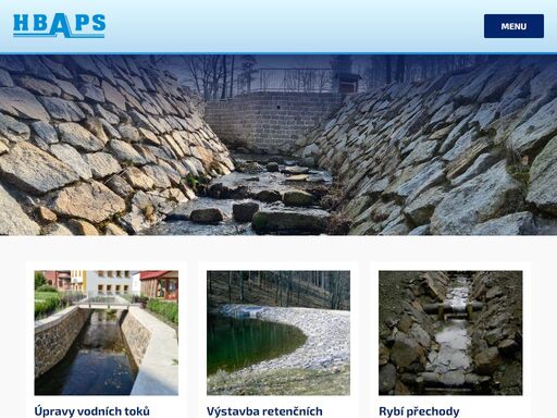 hbaps - realizace staveb v oboru pozemních staveb, vodohospodářských staveb (hrazení bystřin), lesotechnických staveb, výstavbou opěrných zdí z lomového kamene a gabionů.