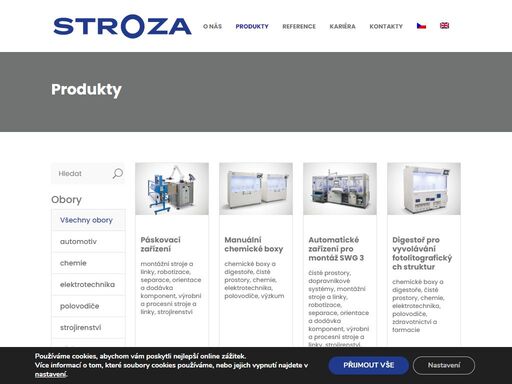 stroza - konstrukce, výroba jednoúčelových strojů, zařízení