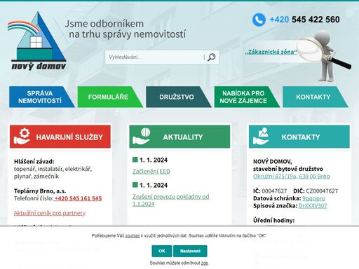 nový domov, stavební bytové družstvo