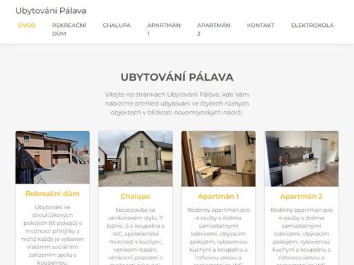 vítejte na stránkách ubytování pálava, kde vám nabízíme přehled ubytování ve čtyřech různých objektech v blízkosti novomlýnských nádrží.