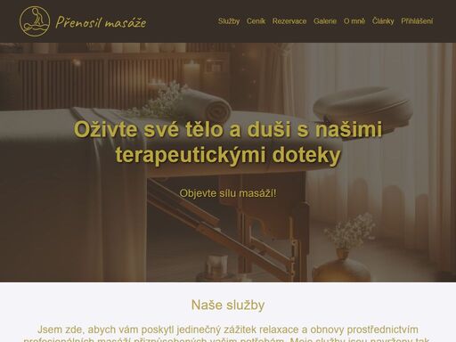profesionální masáže v centru plzně. nabízíme relaxační, sportovní a uvolňující masáže pro všechny, kteří potřebují uvolnění těla a mysli. rezervujte si masáž online ještě dnes.