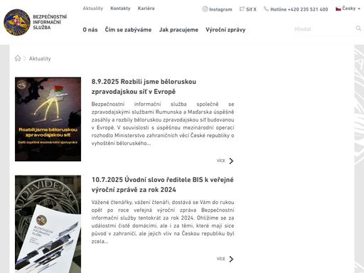bezpečnostní informační služba. zpravodajská služba české republiky.