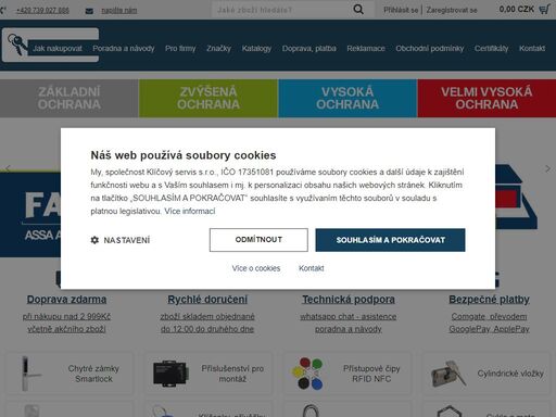 specializovaný e-shop na klíče, zámky, zabezpečení a chytré zámky. rychlé dodání, odborné poradenství, množstevní slevy.