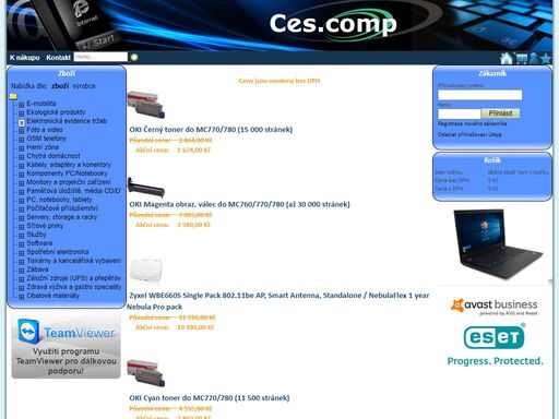 internetový obchod s informačními technologiemi, hardware, software, periferie