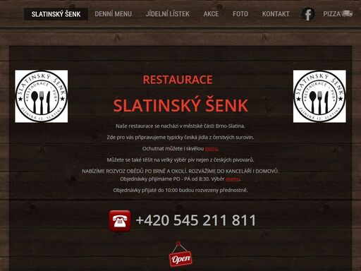 restaurace slatinský šenk naše restaurace se nachází v městké části brno-slatina. zde pro vás připravujeme typicky česká jídla z čerstvých surovin. ochutnat...