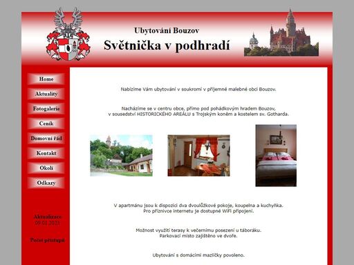 ubytování bouzov - ludmila onteková - home