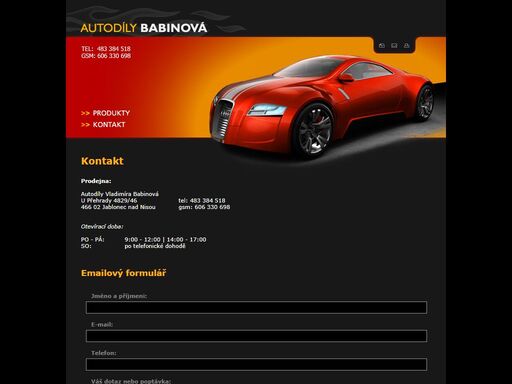prodejna náhradních dílů pro automobily. autodíly v jablonec nad nisou