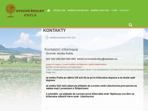 ovocné a okrasné školky kukla lovosice - ovocná školka, okrasná školka, ovocne sloupovite stromky