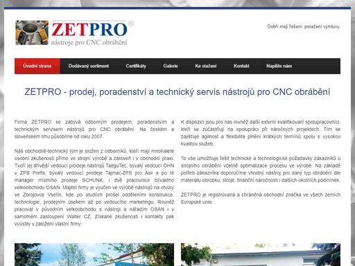 firma zetpro má dlouholeté zkušenosti ve strojírenství a s prodejem a servisem nástrojů pro cnc. využijte služeb firmy zetpro.
