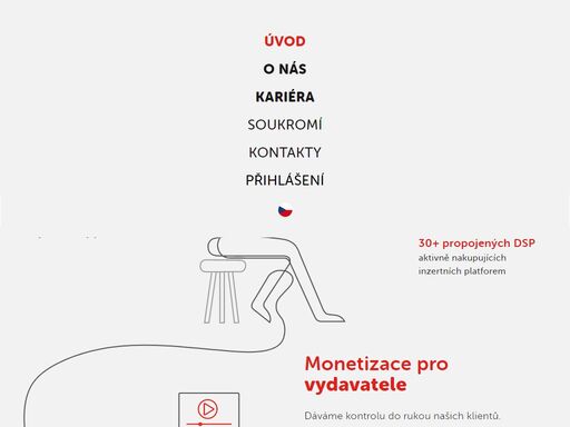maximalizace zisků z reklamy pro vydavatele a nákup a správa kampaní na prémiových místech pomocí rtb technologie pro inzerenty.