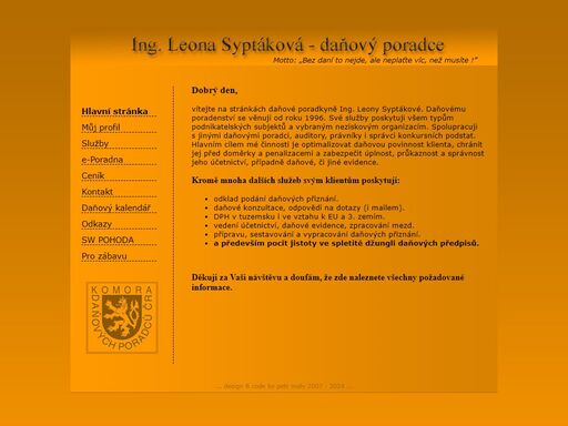 ing. leona syptáková, daňový poradce s dlouholetou praxí nabízí své služby