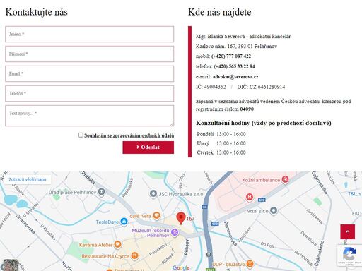 blanka, severová, pelhřimov, advokátní, kancelář, pelhřimov, právní, služby, občanské, obchodní, rodinné, pracovní, správní, právo poskytujeme právní služby fyzickým osobám, právnickým osobám v pelhřimově a okolí. dbáme na nejvyšší kvalitu a snažíme se klientovi co nejlépe pomoci v jeho stávající situaci. klademe vždy důraz ma individuální přístup.