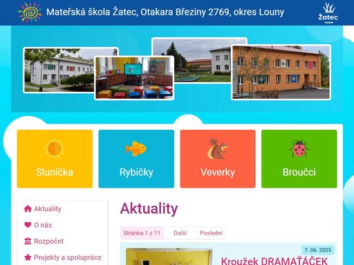 oficiální webové stránky mateřské školy otakara březiny