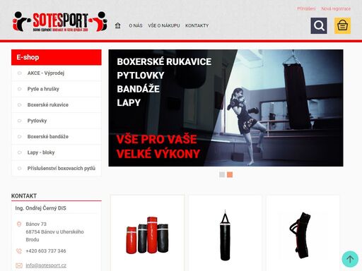 výroba a prodej boxovacích pytlů a potřeb pro bojové sporty a fitness
