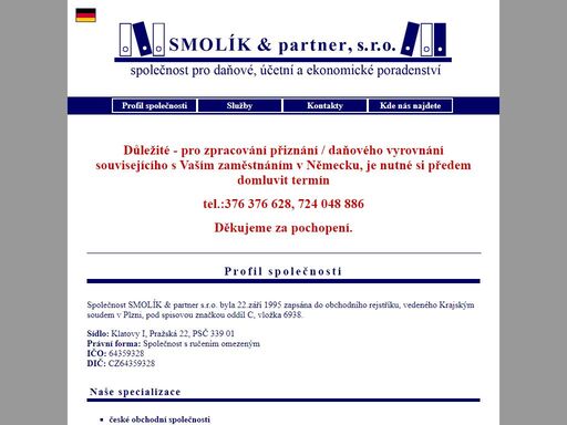 vedení účetnictví a daňové evidence, daňové poradenství, zpracování přiznání