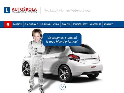 autoškola soňa bogdanovičová působící v jabunkově, bystřici, třinci a okolí, poskytuje výcvik pro řidičský průkaz skupiny b, kondiční jízdy a školení referentů.
