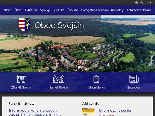 oficiální stránky obce svojšín