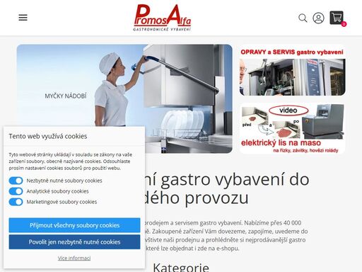 vybavení gastro kuchyně pro profesionály