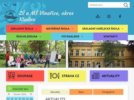 oficiální stránky zš a mš vinařice, okres kladno