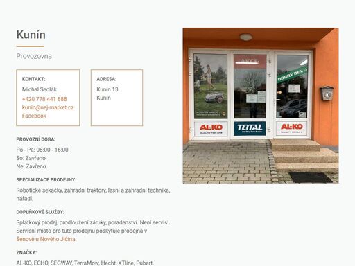 prohlédněte si naše provozovny, zjistěte pracovní dobu, kontaktní údaje, adresu, prodejní artikl a všechny doplňkové služby. která provozovna bude ta vaše?