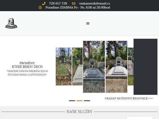 kamenictví je můj život. nabízím rekonstrukce a opravy hrobů, výrobu nových hrobů a nápisů na hrob. zkušený kameník s více než 30 letou praxí. osobní přístup.