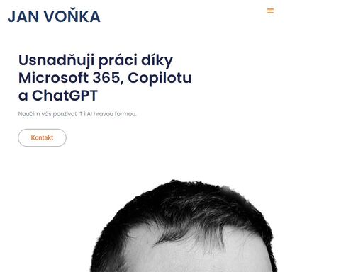 jan voňka služby kontakt pomáhám it nepolíbeným pomohu i vám. kontakt služby nabídněte si.... workshop chatgpt proškolím vás jak používat chatgpt. projdu s vámi scénáře, na které používám toho ai pomocník já a identifikuji, na co ho můžete používat vy adopce microsoft 365 dostanu vás do prostředí microsoft 365. navrhnu jak s nástroji pracovat, pomuhu