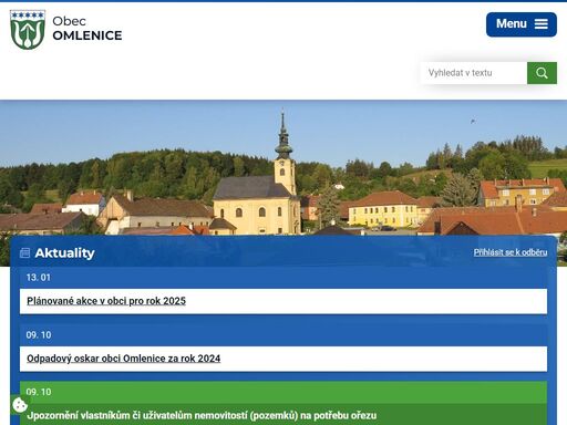 obec omlenice je tvořena těmito osadami: omlenice, horšov, omlenička, blažkov, podolí, milíkov, velký stradov, malý stradov, výnězda, krakovice, vracov, chudějov, bočkov, a michničky.