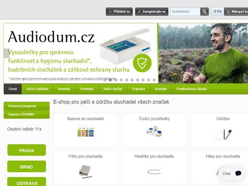 baterie do naslouchadel, sluchadel a sluchátek pro nedoslýchavé, prostředky pro údržbu sluchadla, doplňky pro sluchadla pro telefonování a poslech televize, osobní zesilovač zvuku.