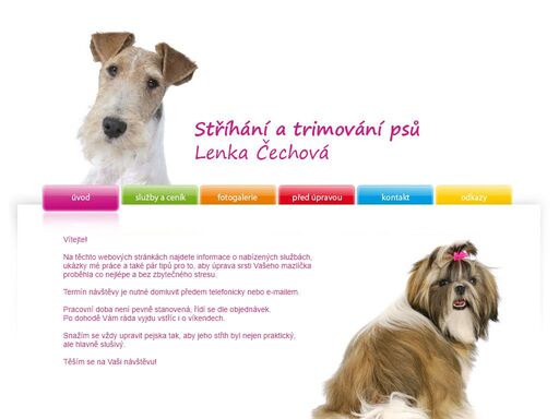 stříhání a trimování psů lenka čechová, vsetín