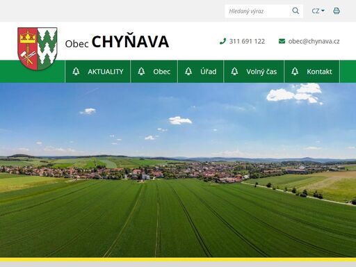 oficiální stránky obce chyňava