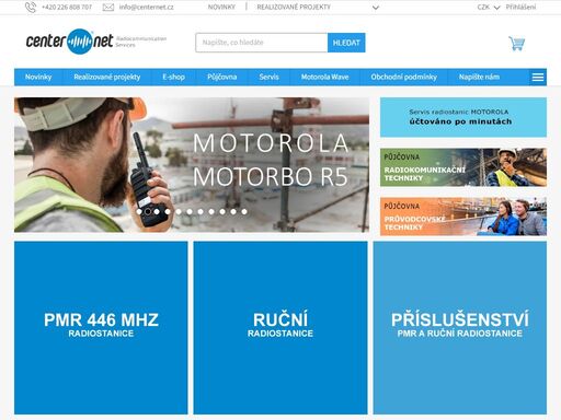 radiokomunikace - prodej, servis a pronájem rádiové techniky. jsme radiokomunikační společnost, působící na českém trhu od roku 2005. naší hlavní činností je pronájem a prodej hlasových služeb v provozovaných rádiových sítích motorola. mezi naše další činnosti patří prodej, servis a půjčování radiokomunikační techniky…