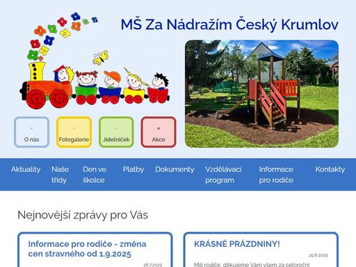 naším cílem je podporovat celkový rozvoj dítěte, jeho touhu po samostatnosti, radost z poznávání, rozvíjet jej po tvořivé i emocionální stránce.