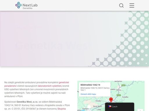 moderní pracoviště klinické genetiky s vlastní laboratoří, které se nabízí ultrazvukovou detekci vrozených vad, určení otcovství, 3d-4d ultrazvuk. - genetika west