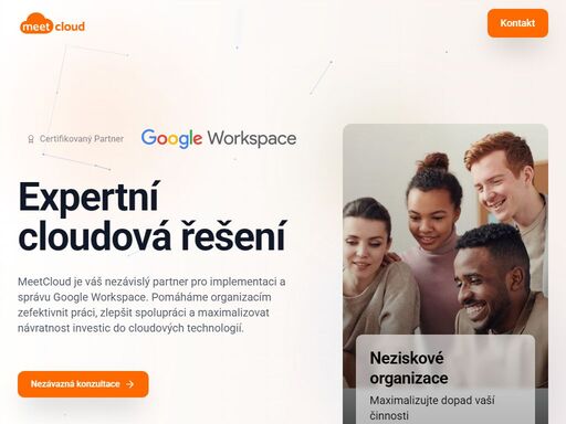 meetcloud - certifikovaný partner google workspace pro školy, neziskové organizace a firmy. implementace, migrace a školení.