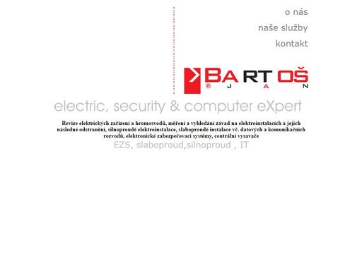 bartosnet - jan bartoš - ezs, silnoproud, slaboproud, it