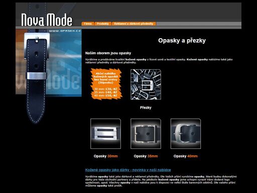 vyrábíme a prodáváme kvalitní kožené opasky z lícové usně a textilní opasky. opasky nabízíme také jako reklamní předměty a dárkové předměty