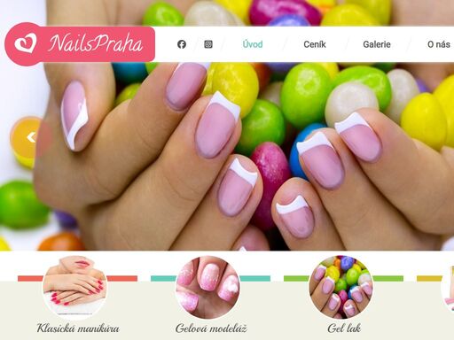 nehtové studio nailspraha. manikérské služby v praze na zličíně. normální manikúra, francouzská manikúra, gelové nehty, modelace, třpytky. používáme laky cnd shellac.