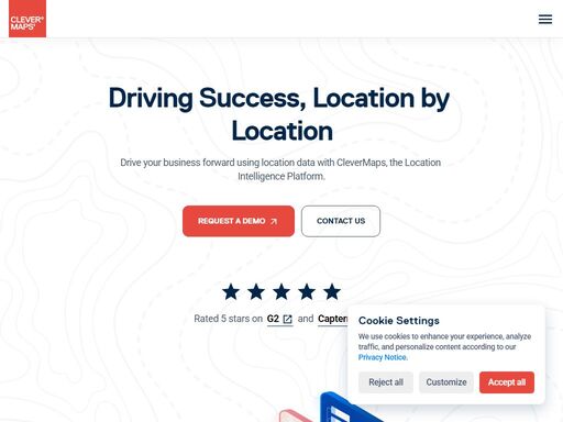get actionable insights with clevermaps’ location intelligence solutions. trusted by industries worldwide.