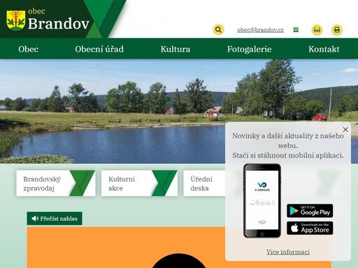 oficiální stránky obce brandov