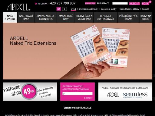 ardell cz je oficiálním distributorem nalepovacích řas ardell. nabízíme přírodní řasy, samolepící řasy, mono řasy, trsové řasy, lepidlo na řasy... vybírejte ze široké nabídky!