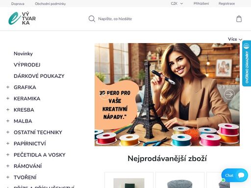 e-vytvarka.cz. vítejte na e-vytvarka.cz, vašem kreativním ráji, kde umění a inspirace ožívají na každém kroku! jste-li milovníkem umění, zkušeným výtvarníkem nebo teprve objevujete svou kreativní stránku, jste na správném místě. nabízíme vám široký výběr výtvarných potřeb, které rozproudí vaši fantazii a pomohou vám…