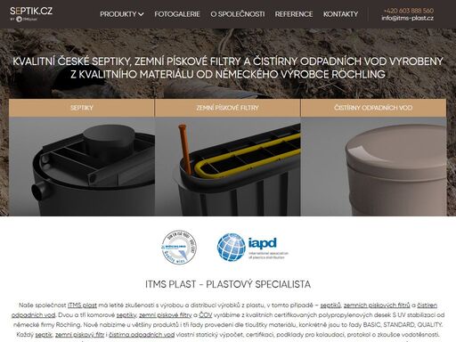 kvalitní české septiky, zemní pískové filtry a čistírny odpadních vod vyrobeny z kvalitního materiálu od německého výrobce röchling. více zde!