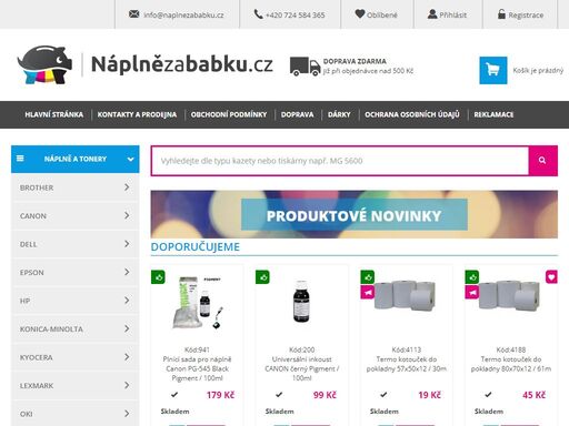 náplnězababku.cz | kvalitní a levné náplně do tiskáren