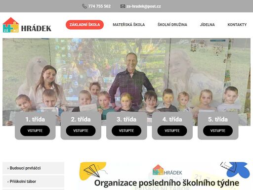 základní škola a mateřská škola hrádek, okres znojmo