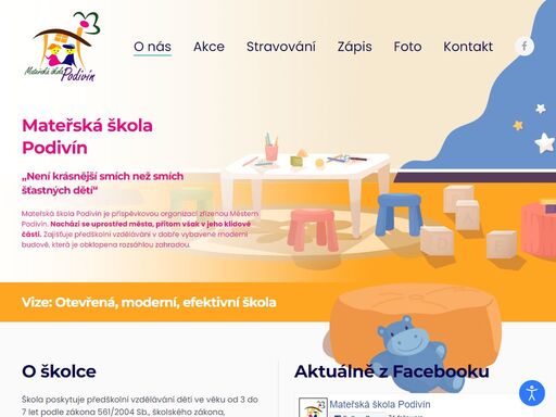 mateřská škola podivín je příspěvkovou organizací zřízenou městem podivín. škola je umístěna v krásné prostorné zahradě v klidné, ale přitom ve středu města umístěné části.  