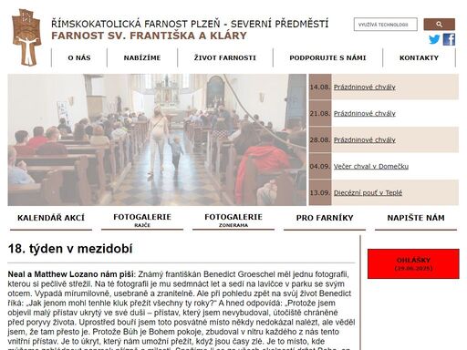 stránky farnosti severní předměstí v plzni.